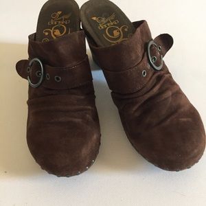 Dansko Brown Suede Slip On Clog